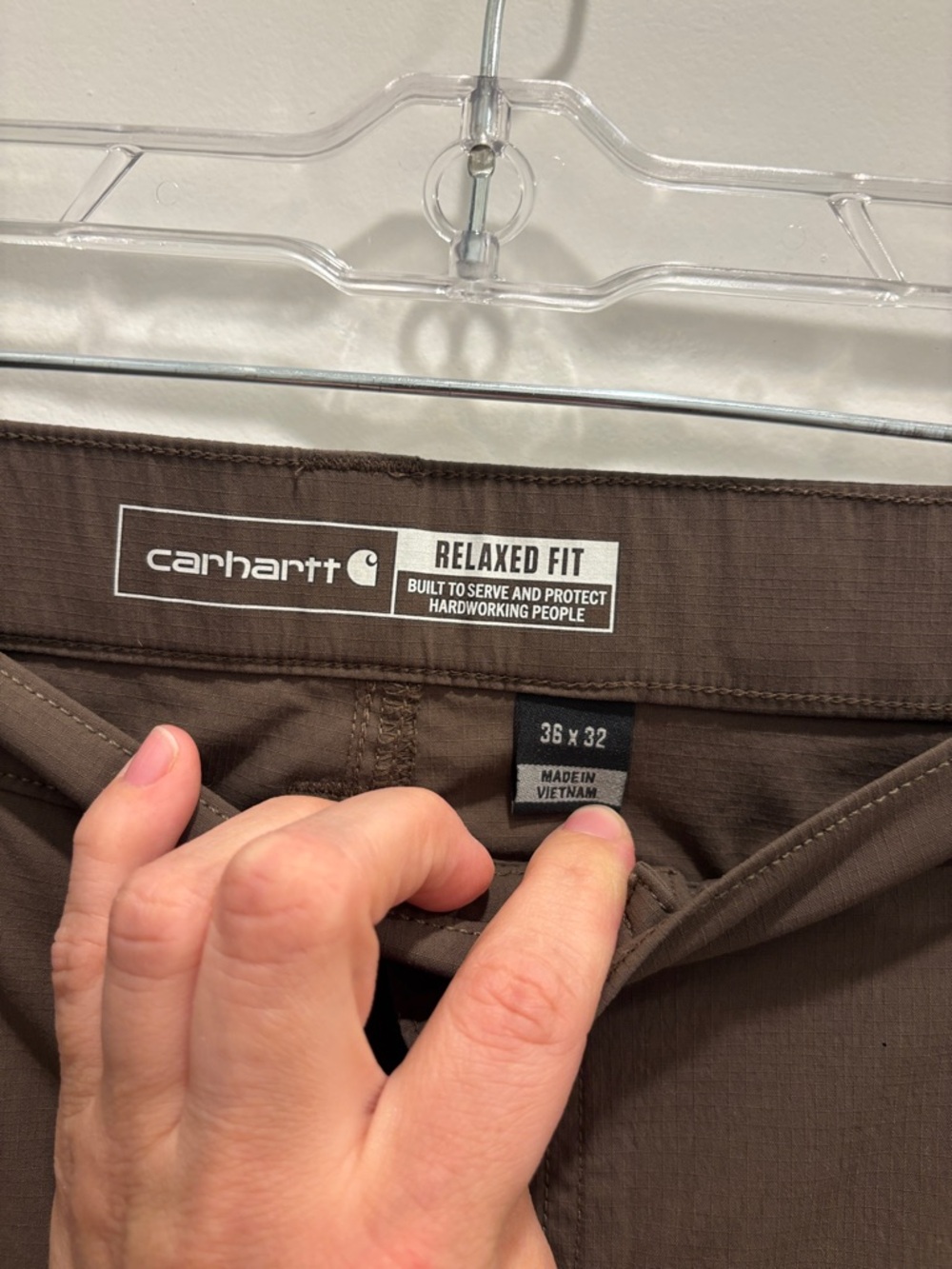 Carhartt Brown Cargo Work Pants for Men 36X32 - Picture 2 of 7